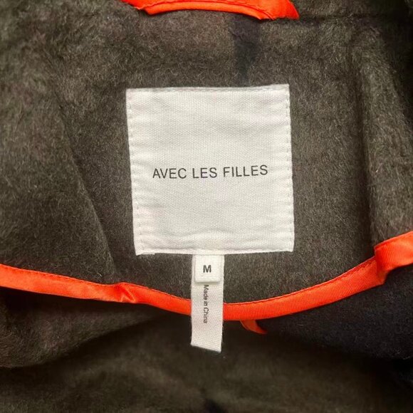 NWOT Anthropologie Wool Blend Green Star Double Face Trench Coat Olive Size M - Picture 11 of 14